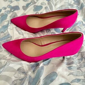 Elegant Pink Suede Heels